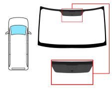 Parabrisas Volkswagen Crafter 2011-2017 delantero / incoloro / con base espejo