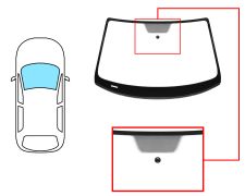 Parabrisas Volkswagen Eos 2006-2010 coupe / cabrio / delantero / verde / con base espejo / molduras premontadas