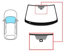Parabrisas Volkswagen Eos 2010-2015 coupe / cabrio / delantero / verde / con sensor / molduras premontadas