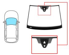 Parabrisas Volkswagen Golf Sportsvan 2014-2018 delantero / verde / acustico / con sensor modificado / con soporte camara / molduras premontadas