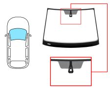 Parabrisas Volkswagen Golf Sportsvan 2018-2021 delantero / verde / acustico / con sensor modificado / molduras premontadas