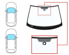 Parabrisas Volkswagen Golf v 2004-2008 3/5 puertas / delantero / azul / con sensor cuadrado / molduras premontadas