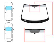 Parabrisas Volkswagen Golf v 2004-2008 3/5 puertas / delantero / verde banda gris / con base espejo 12cm del borde / molduras premontadas