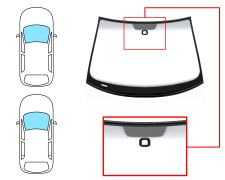 Parabrisas Volkswagen Golf v 2004-2008 3/5 puertas / delantero / verde banda gris / con sensor cuadrado / molduras premontadas