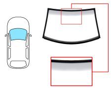 Parabrisas Volkswagen New Beetle 2005-2011 2 puertas / delantero / verde banda gris / molduras premontadas