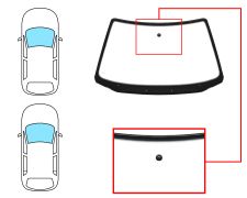 Parabrisas Volkswagen Polo 1995-1999 3/5 puertas / delantero / verde / molduras premontadas