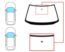 Parabrisas Volkswagen Polo 1999-2001 3/5 puertas / delantero / verde / con base espejo / molduras premontadas