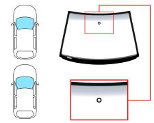 Parabrisas Volkswagen Polo 2001-2005 3/4/5 puertas / delantero / verde banda gris / con sensor / molduras premontadas