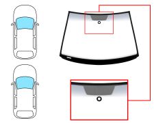 Parabrisas Volkswagen Polo 2005-2009 3/4/5 puertas / delantero / verde banda gris / con sensor / molduras premontadas abajo