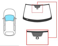 Parabrisas Volkswagen Scirocco 2008-2014 delantero / verde / con sensor / molduras premontadas