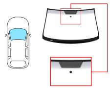 Parabrisas Volkswagen Touareg 2002-2007 delantero / verde banda gris / con base espejo / molduras premontadas
