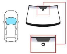 Parabrisas Volkswagen Touareg 2002-2007 delantero / verde banda gris / con sensor / molduras premontadas