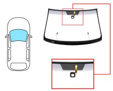 Parabrisas Volkswagen Touareg 2002-2007 delantero / verde banda gris / termico / con sensor / molduras premontadas
