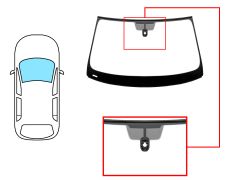 Parabrisas Volkswagen Touareg 2010-2014 delantero / verde / con sensor / molduras premontadas