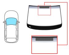 Parabrisas Volkswagen Touran 2010-2015 delantero / verde banda gris / molduras premontadas
