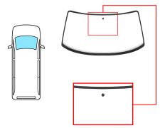 Parabrisas Volkswagen Transporter t4 1990-1996 delantero / incoloro / con base espejo
