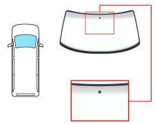 Parabrisas Volkswagen Transporter t4 1996-2003 delantero / verde banda gris / con base espejo