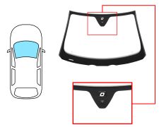 Parabrisas Volvo C70 2009-2013 coupe / cabrio / delantero / verde / con base espejo / con sensor / molduras premontadas
