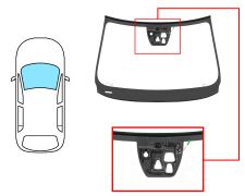 Parabrisas Volvo V60 2014-2018 delantero / verde / con base espejo / con sensor redondo / con soporte 2 camaras / molduras premontadas