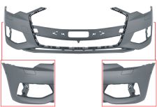 Parachoques Audi A6 2019-2023 delantero / con lavafaros / con sensor / con park assist / imprimado