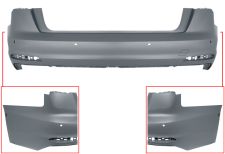 Parachoques Audi A6 2019-2023 trasero / sedan / con sensor / con park assist / imprimado