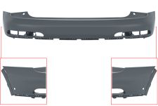 Parachoques Audi Q3 2011-2015 trasero / superior / con sensor / con park assist / imprimado