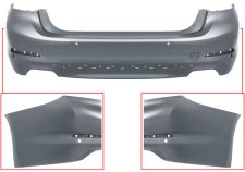 Parachoques Bmw Serie 5 (g30) 2016-2020 trasero / sedan / escape doble grande / modelo luxury / sport / con sensor / imprimado