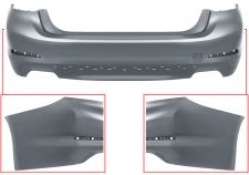 Parachoques Bmw Serie 5 (g30) 2016-2020 trasero / sedan / escape doble grande / modelo luxury / sport / imprimado