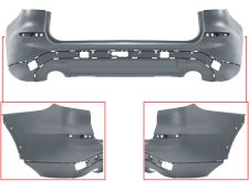 Parachoques Bmw X3 (g01) 2017-2021 trasero / escape doble / imprimado