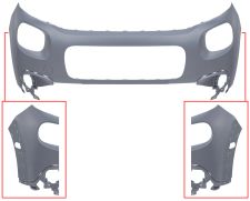 Parachoques Citroen C3 2016-2020 delantero / superior / con moldura aleta / imprimado