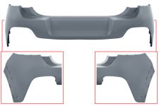 Parachoques Citroen C3 2016-2020 trasero / superior / con moldura aleta / imprimado