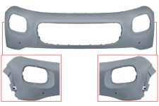 Parachoques Citroen C3 Aircross 2017-2020 delantero / superior / con agujeros marco faro / con 2 sensor / imprimado