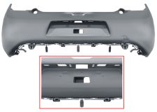 Parachoques Citroen Ds3 2010-2016 trasero / con agujeros moldura / imprimado