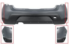 Parachoques Dacia Sandero 2008-2013 trasero / modelo stepway / imprimado