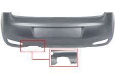 Parachoques Fiat Punto 2012-2018 trasero / modelo lounge / escape grande / imprimado