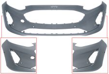 Parachoques Ford Fiesta 2017-2021 delantero / con 6 sensor / con park assist / imprimado