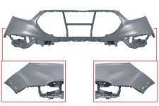 Parachoques Ford Transit Custom 2018-2023 delantero / superior / con agujeros moldura aleta / imprimado