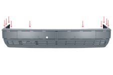 Parachoques Mercedes 200 / 300 (w124) 1989-1995 delantero / con a/c / con agujero moldura superior / imprimado