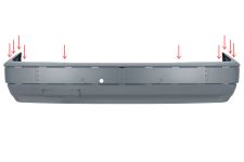 Parachoques Mercedes 200 / 300 (w124) 1989-1995 delantero / sin a/c / con agujero moldura superior / imprimado
