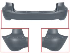 Parachoques Mercedes Clase B (w245) 2008-2011 trasero / con agujeros moldura / imprimado