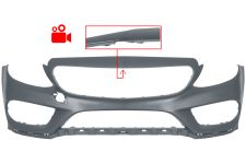 Parachoques Mercedes Clase C (w205) 2014-2018 delantero / modelo amg / con camara / imprimado