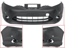 Parachoques Nissan Qashqai 2014-2017 delantero / con 2 sensor