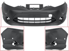 Parachoques Nissan Qashqai 2014-2017 delantero / con 4 sensor / con park assist
