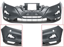 Parachoques Nissan Qashqai 2017-2021 delantero / con lavafaros / con 2 sensor / imprimado