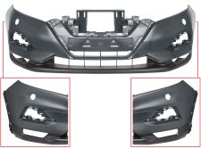 Parachoques Nissan Qashqai 2017-2021 delantero / con lavafaros / imprimado