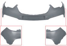 Parachoques Opel Crossland X 2017-2020 delantero / superior / con sensor / imprimado