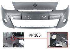 Parachoques Renault Clio 2009-2013 delantero / modelo 185 / imprimado