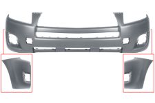 Parachoques Toyota Rav4 2009-2010 delantero / sin moldura aleta / imprimado