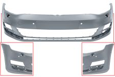 Parachoques Volkswagen Golf vii 2012-2017 delantero / con lavafaros / con 6 sensor / con park assist / imprimado
