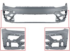 Parachoques Volkswagen Tiguan 2016-2020 delantero / modelo r-line / con lavafaros / con sensor / con park assist / imprimado